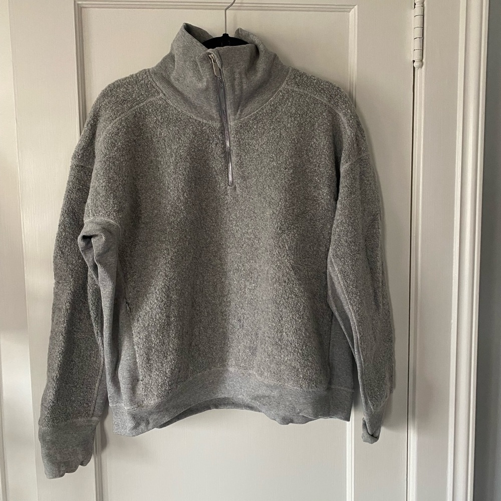 Lululemon Textured Fleece 1/2 Zip Grey
